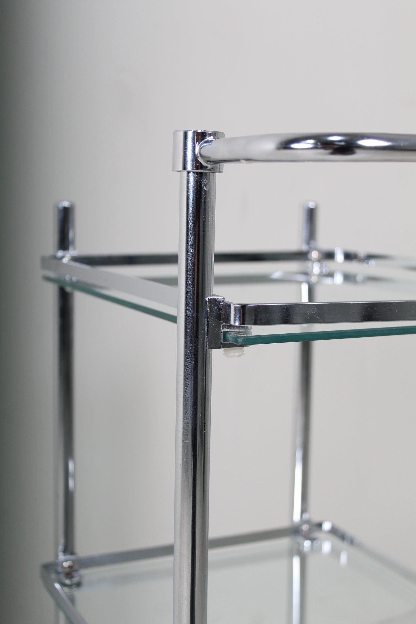 Vintage serving cart, side table, trolley, chrome