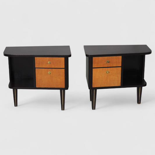 Set vintage nachtkastjes jaren '50