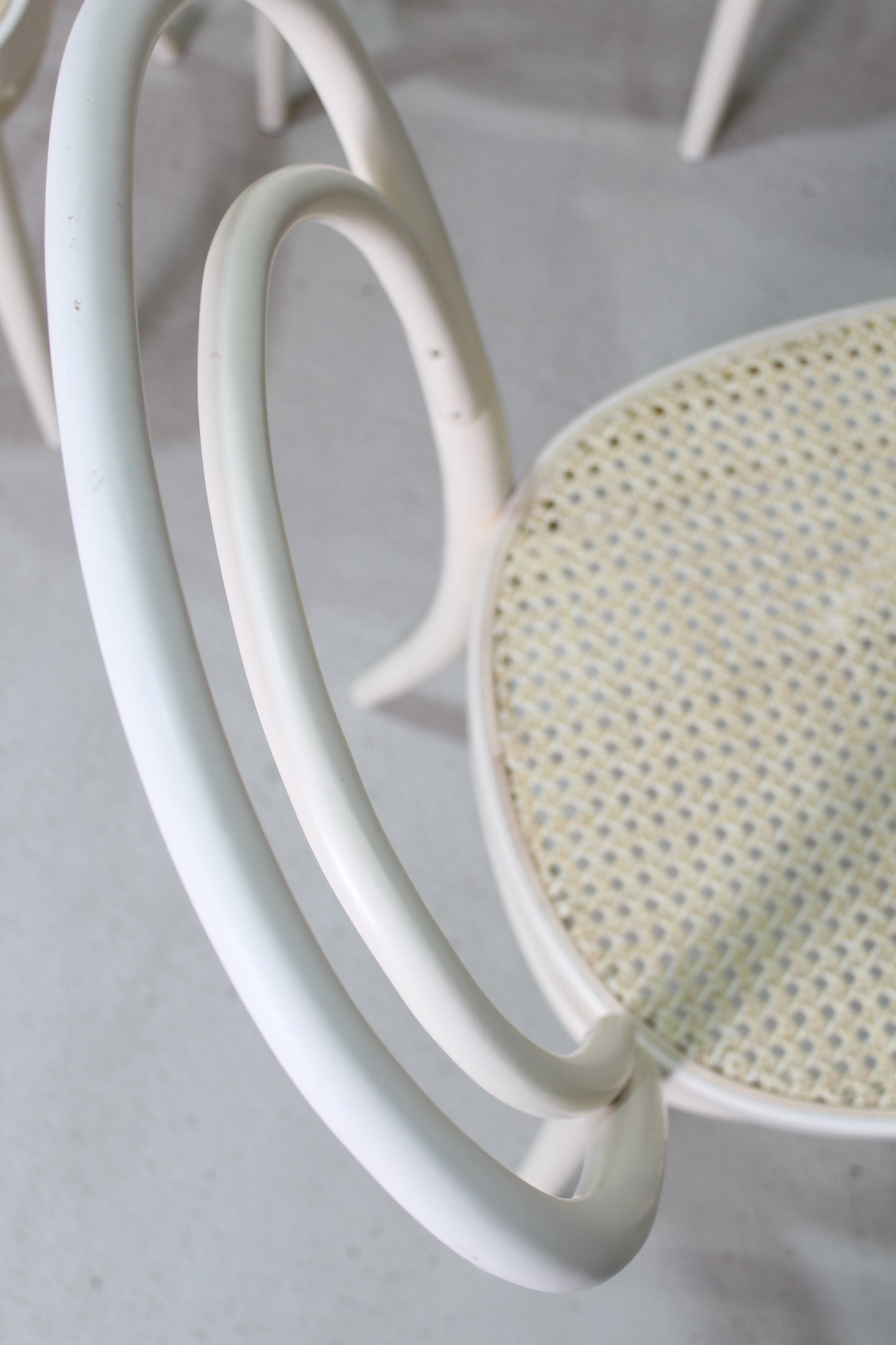 8x vintage design Thonet stoelen webbing