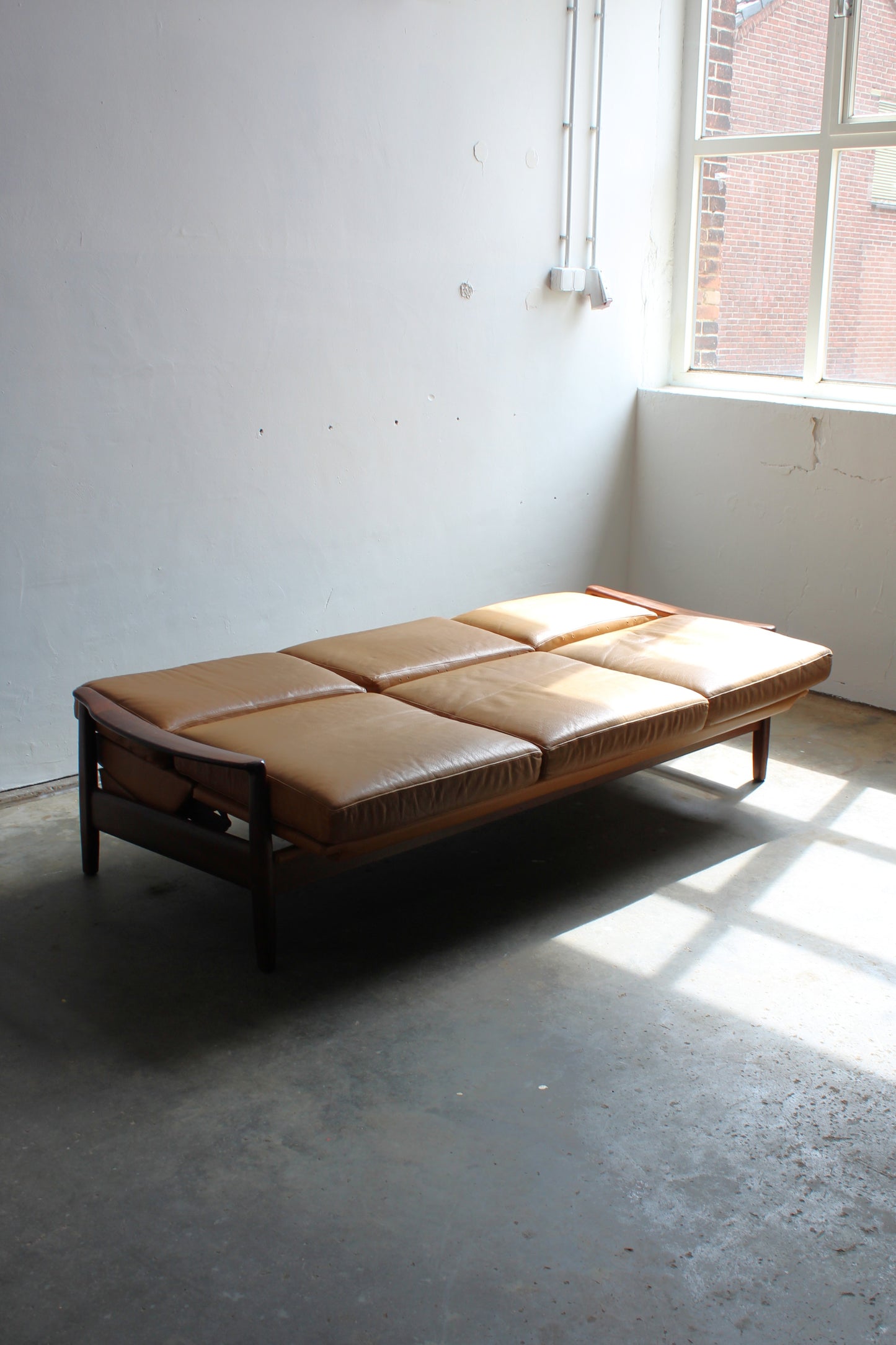 Mid century 3-zits-bank slaapbank