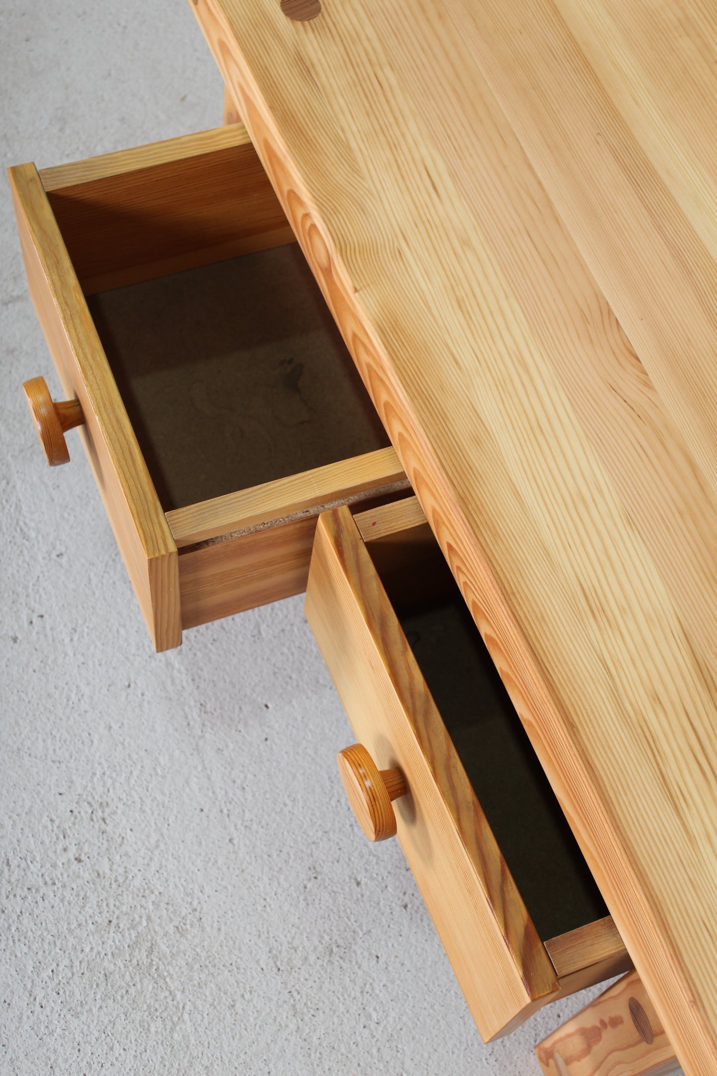 Vintage design grenen halbankje