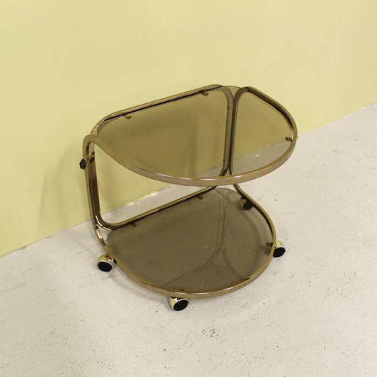Vintage side table, gold plated