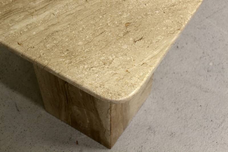 Vintage travertine side table | 00768