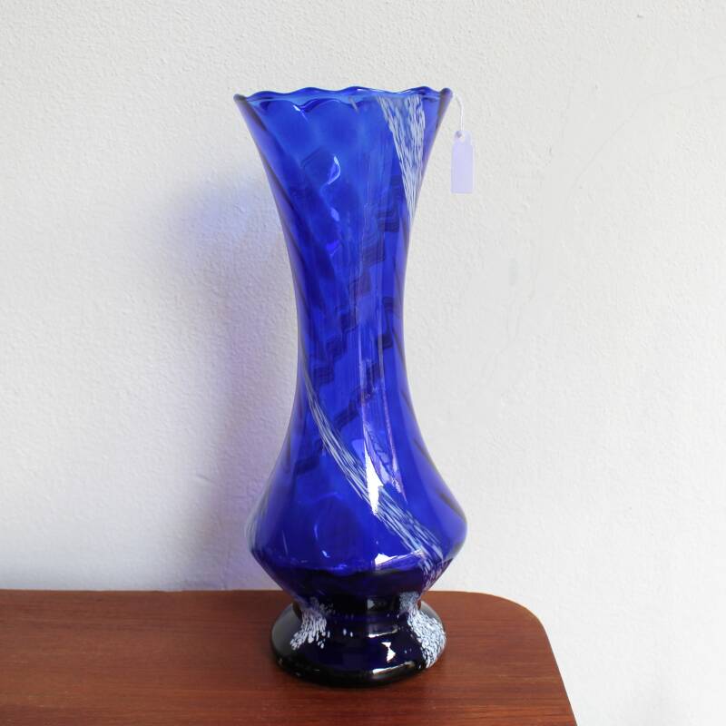 Glazen vaas L - cobalt blauw