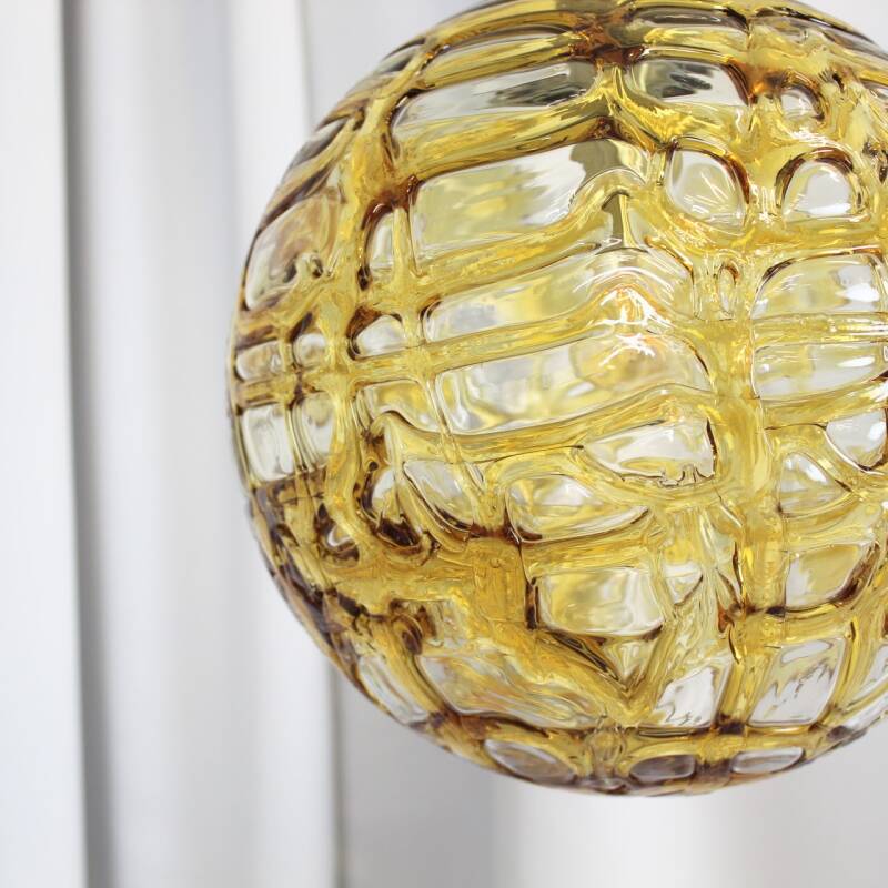 Vintage DORIA Globuslampe - Bernstein XL