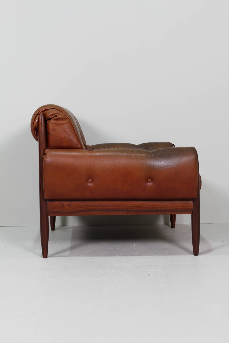 Vintage Ledersessel - 60er, braun | 01432