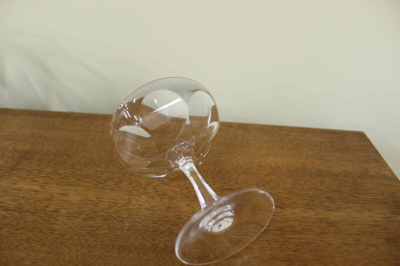 6x vintage kristallen champagnecoupes, cocktailglazen