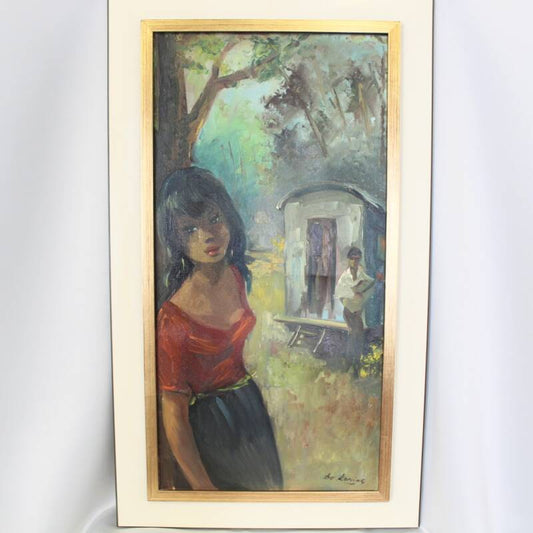 Vintage painting - gypsies
