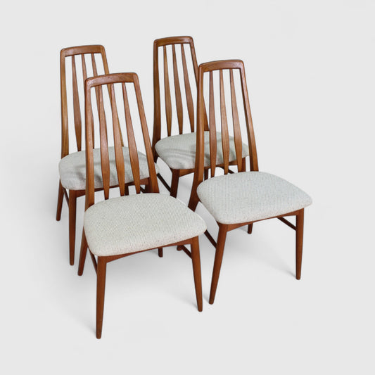 4x Vintage Deens Design eetkamerstoelen