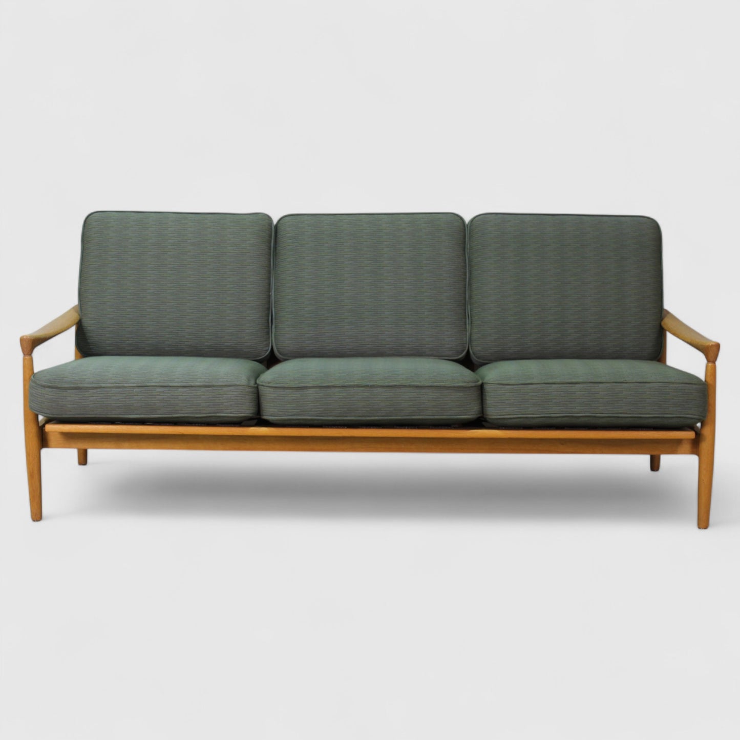 Vintage bank Erik Wørts IKEA eiken, groen