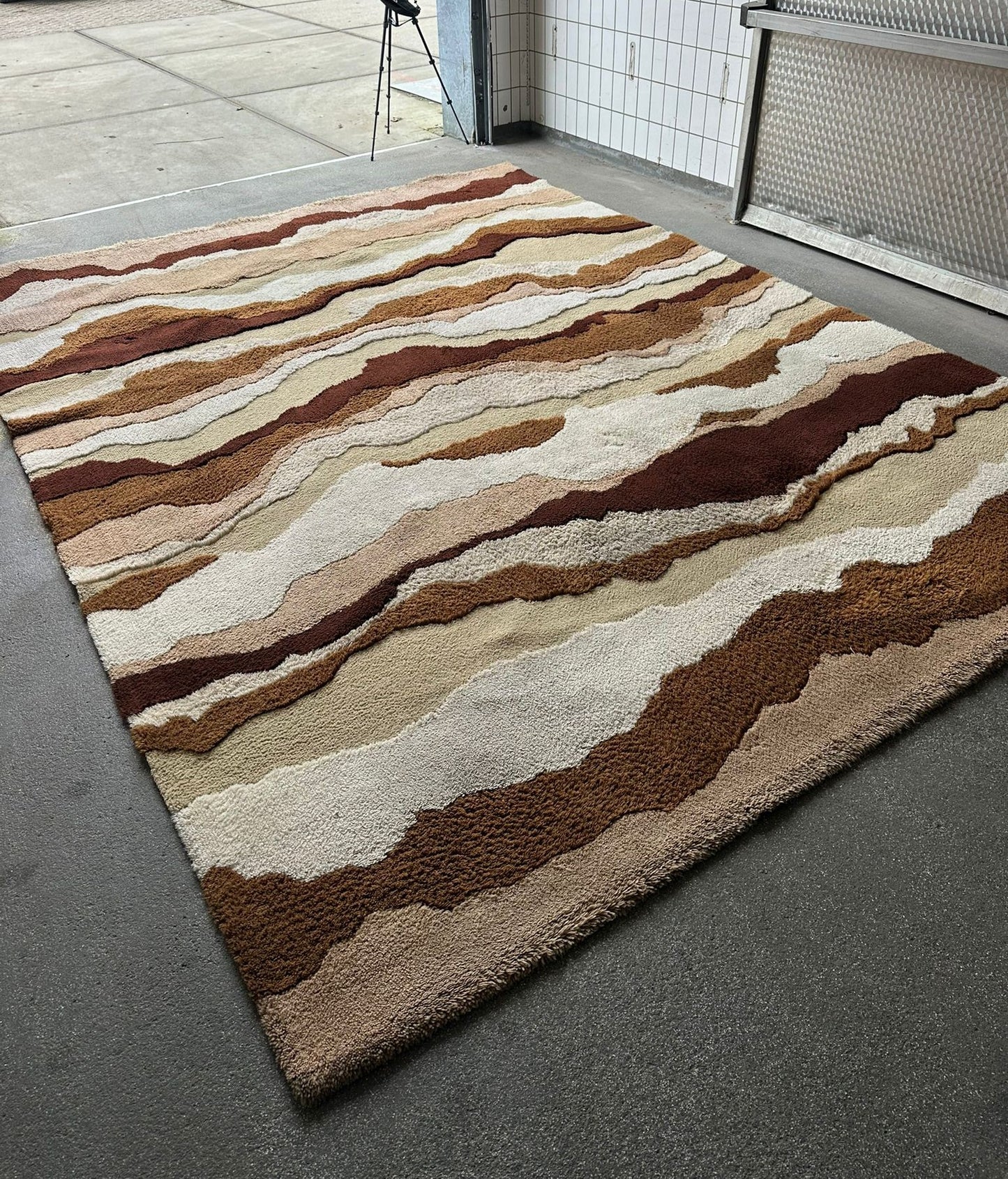 Vintage jaren '70 vloerkleed 4 x 3 meter