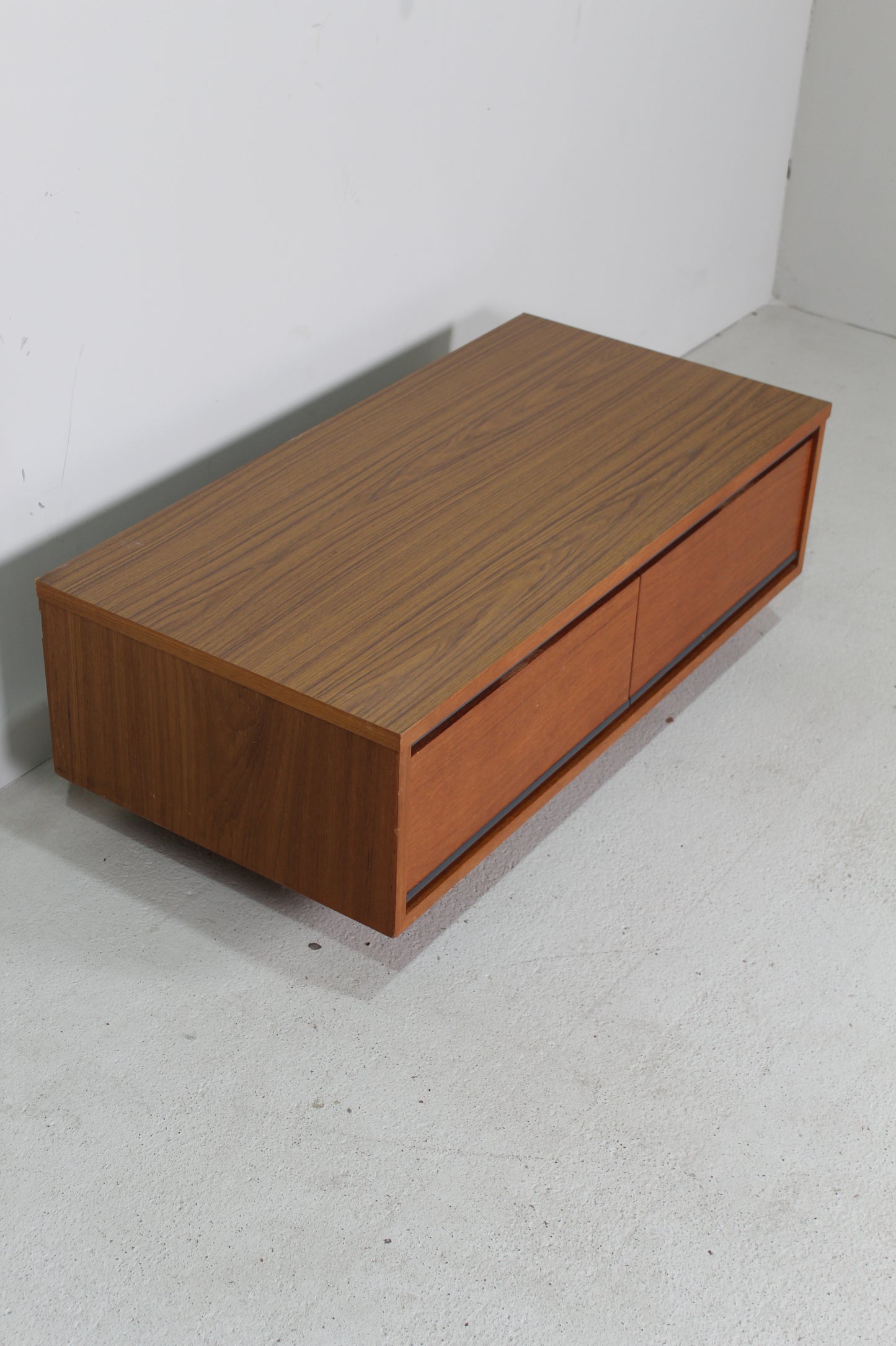 Vintage set zwevende kast, consoletafel