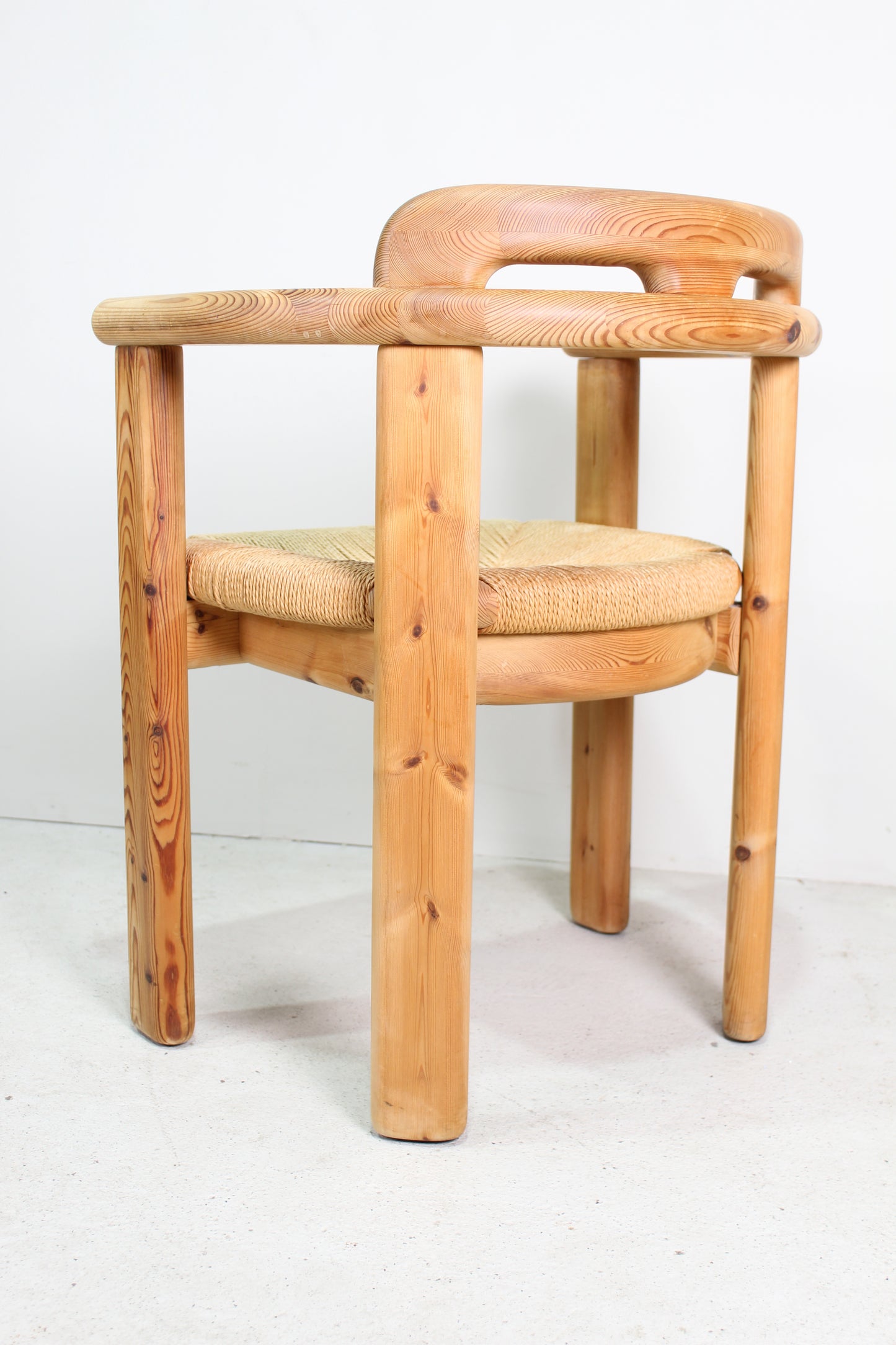 Vintage eetkamerstoel massief grenen