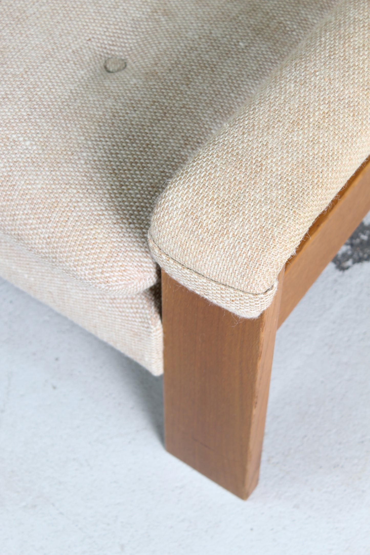 Vintage armchair, lounge chair, beige 1970s