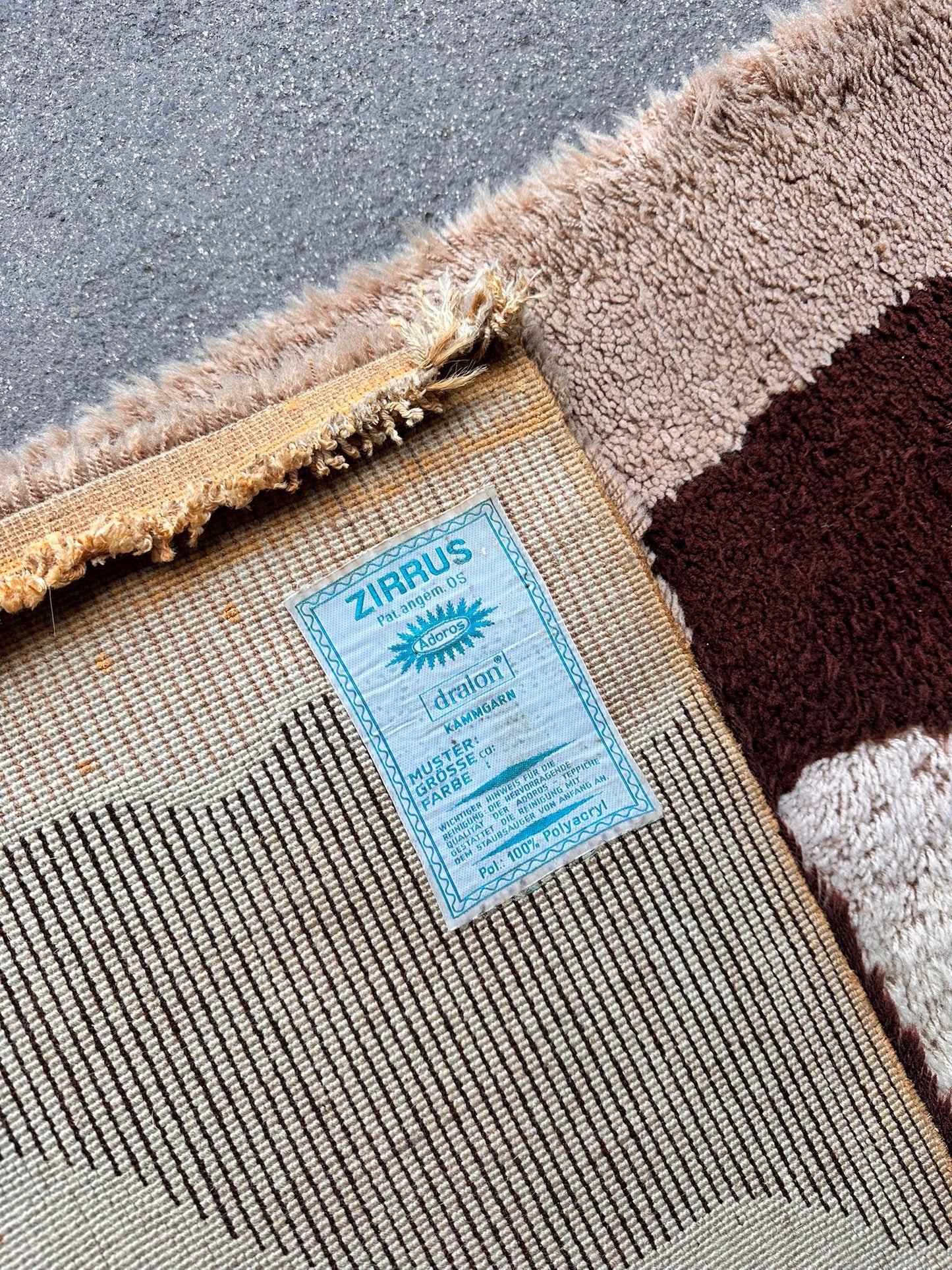 Vintage jaren '70 vloerkleed 4 x 3 meter