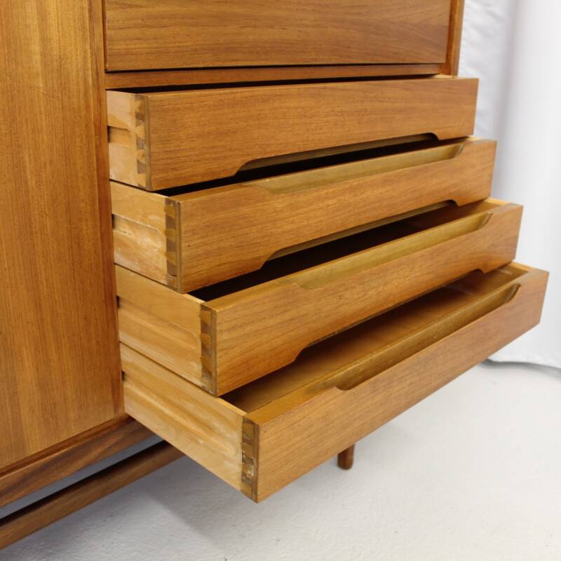 Vintage highboard, sideboard, filing cabinet Bartels Werke design - Teak wood, 1960s
