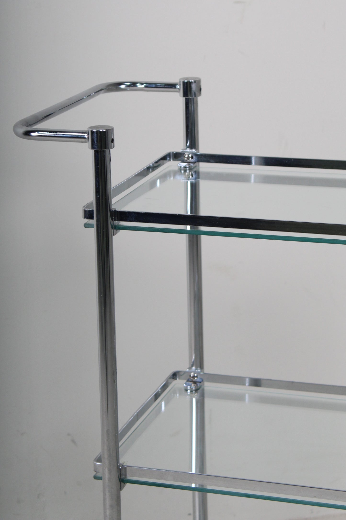 Vintage serving cart, side table, trolley, chrome