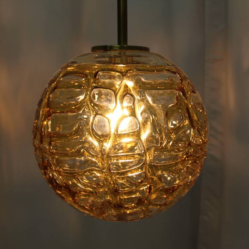 Vintage DORIA Globuslampe - Bernstein XL