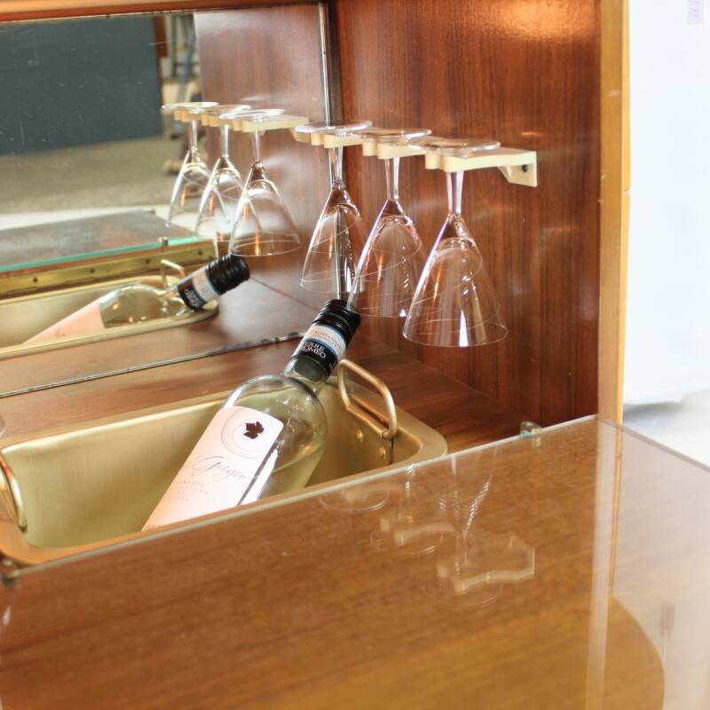 Vintage drankkast, serveerwagen, barcart