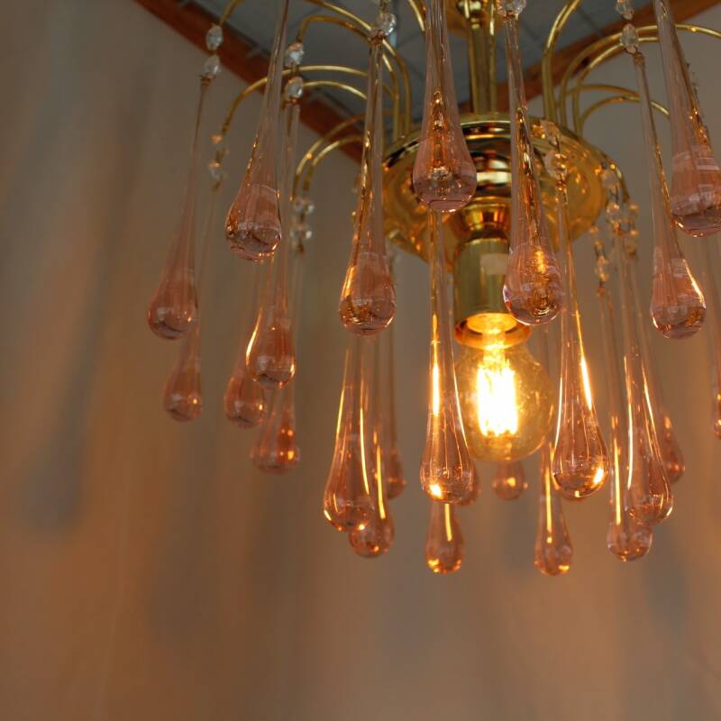 Vintage Tropfenlampe - rosa
