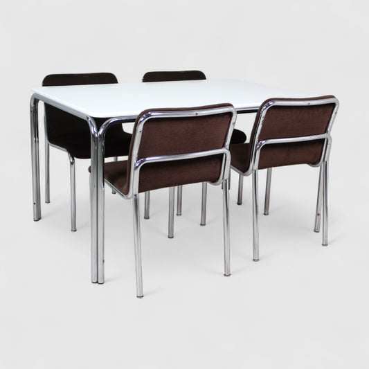 Vintage design eetkamerset, tafel en stoelen TECTA jaren '70