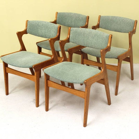 4x Vintage eetkamerstoelen, Deens Design, NOVA Møbler