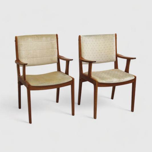 2x Vintage eetkamerstoelen IMHA - jaren '60, teak | 01050