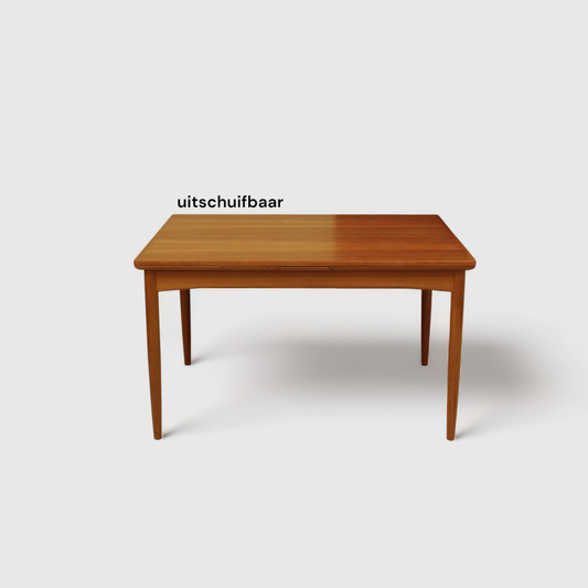 Vintage uitschuifbare eettafel, Deens - Jaren '60