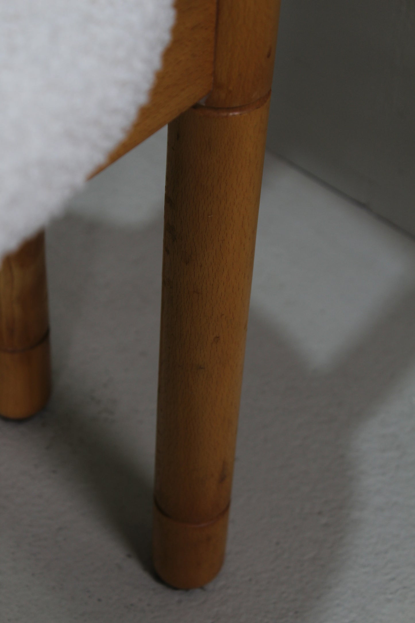 4x vintage eetkamerstoelen - teddy en hout, jaren '70