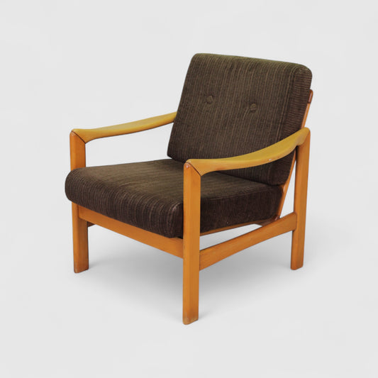 Vintage fauteuil - jaren '60, bruin