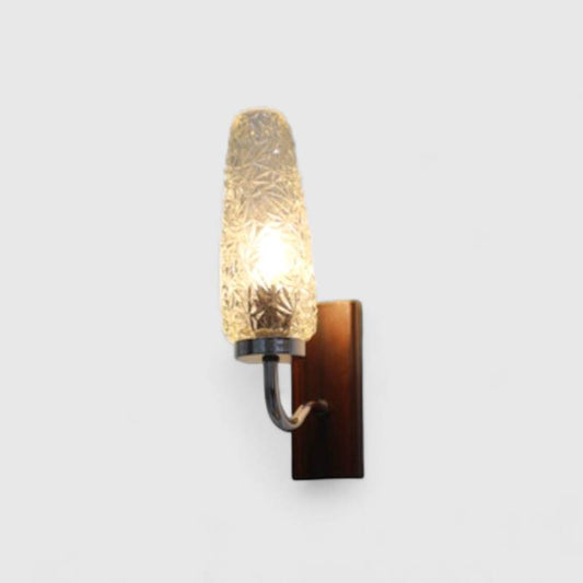 Vintage wall lamp - Wood, glass 1960s | 01118