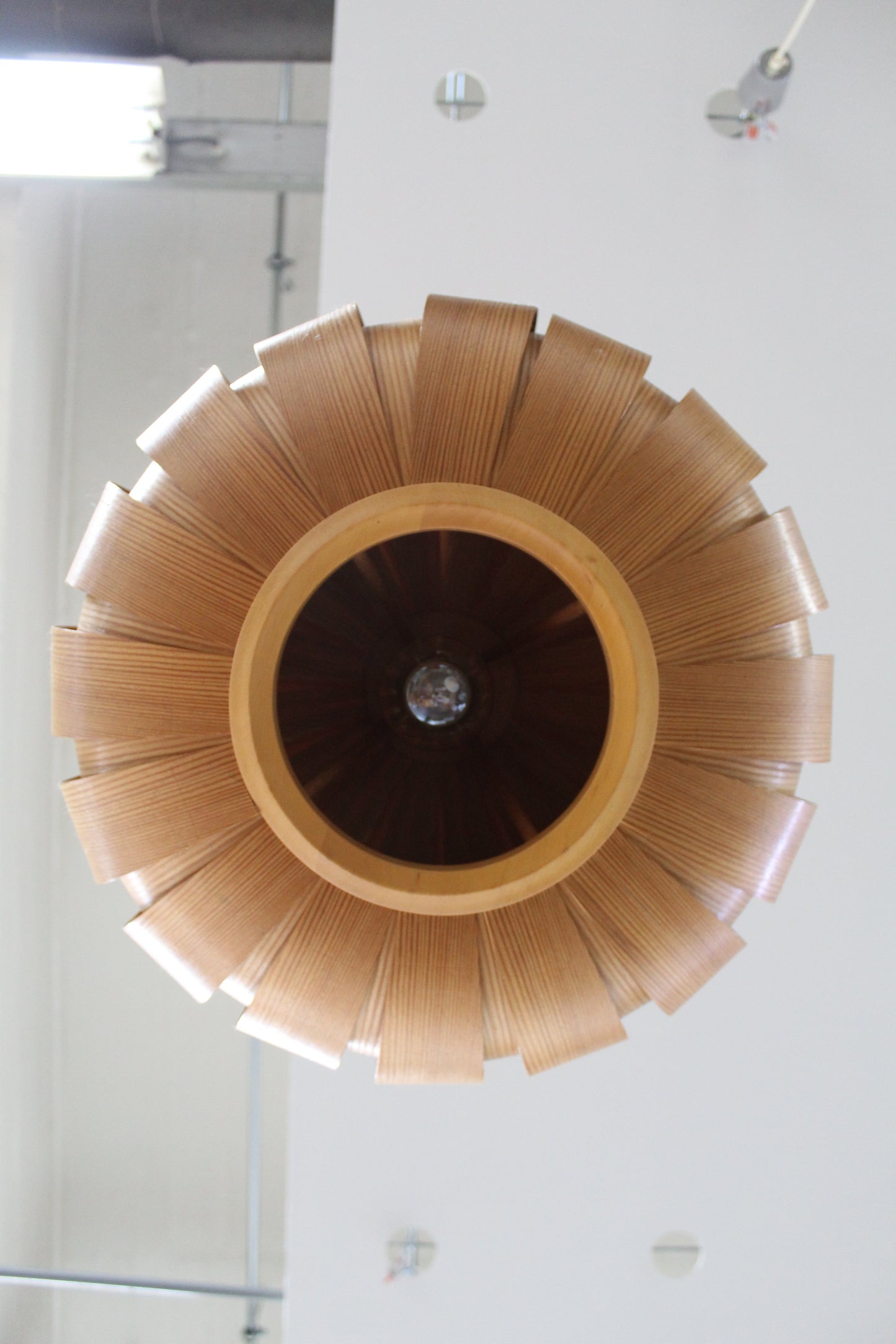 Mid century houten hanglamp