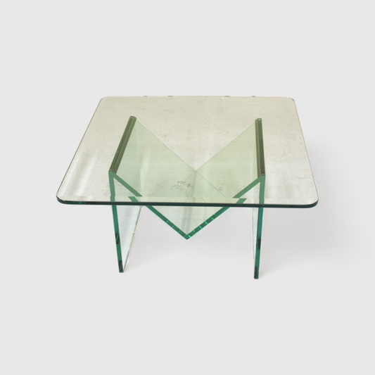 Vintage glass coffee table - 70s | 00767
