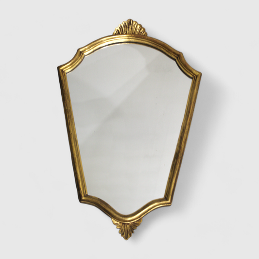 Vintage Goldspiegel - Wappenspiegel, Holz | 01320
