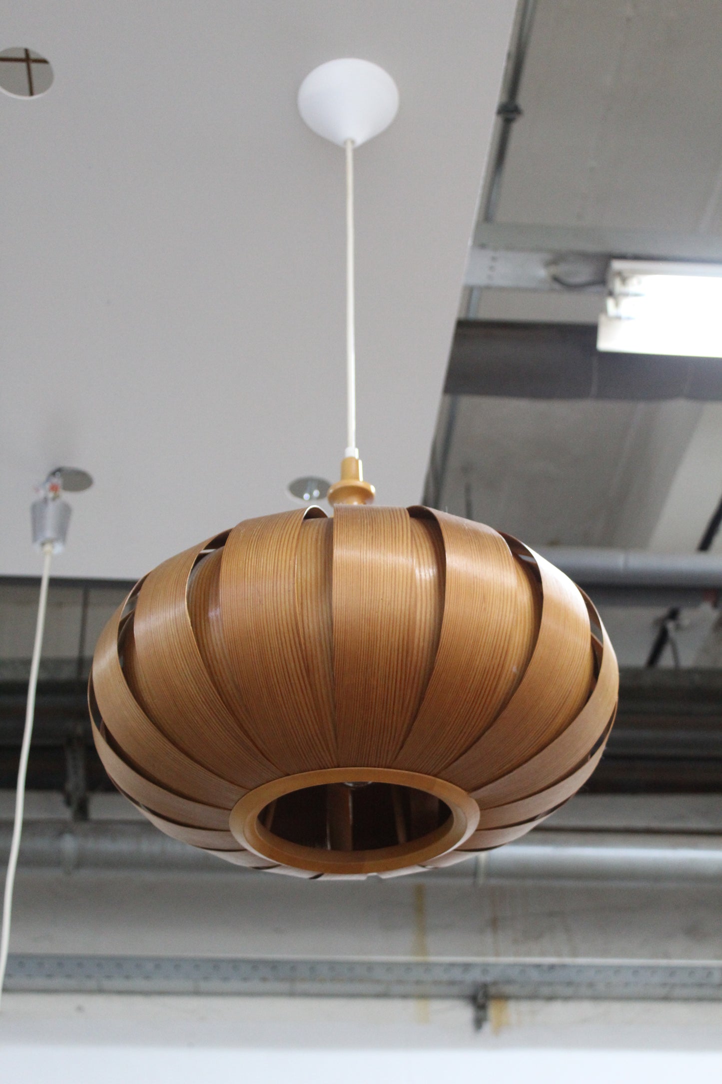 Mid century houten hanglamp