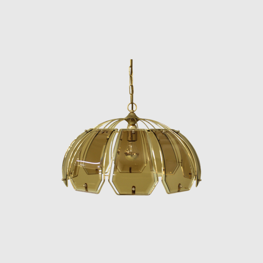 Vintage Pendelleuchte - Rauchglas, 70er | 00843