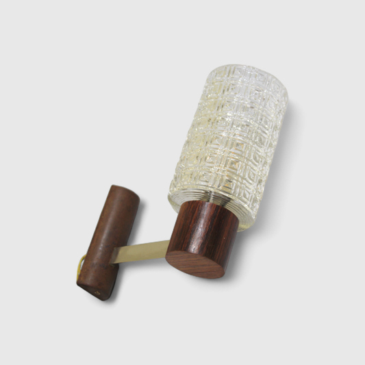 Vintage wall lamp - Wood, glass 1960s | 01076