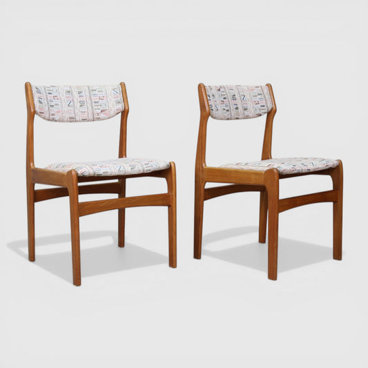 2x Deens design eetkamerstoelen Erik Buch