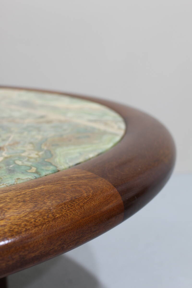 Vintage onyx salontafel - Hohnert design, ovaal, jaren '70 | 01303