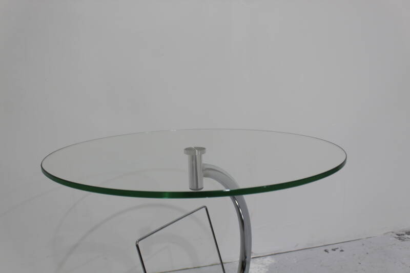 Vintage bijzettafel, lectuurmand - Jaren '60 chroom | 01027