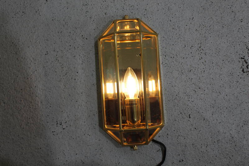 Vintage wandlamp - messing, jaren '70 | 01039 — zonder snoer