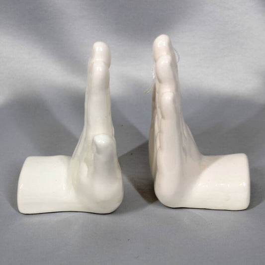 Vintage bookend, set of hands
