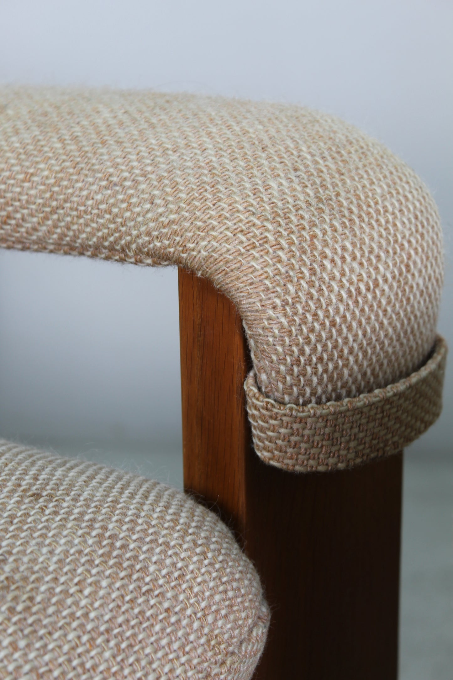 Vintage armchair, lounge chair, beige 1970s