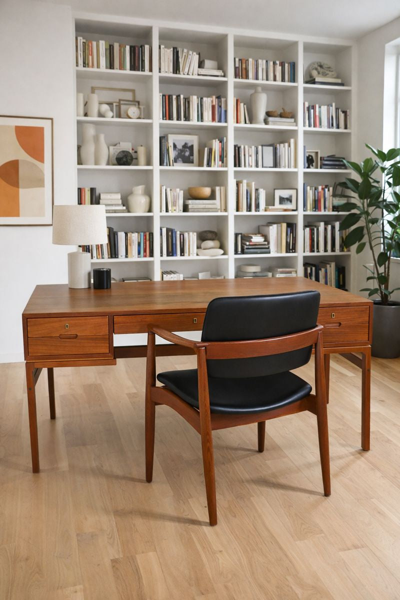 Vintage Deens design bureau teak