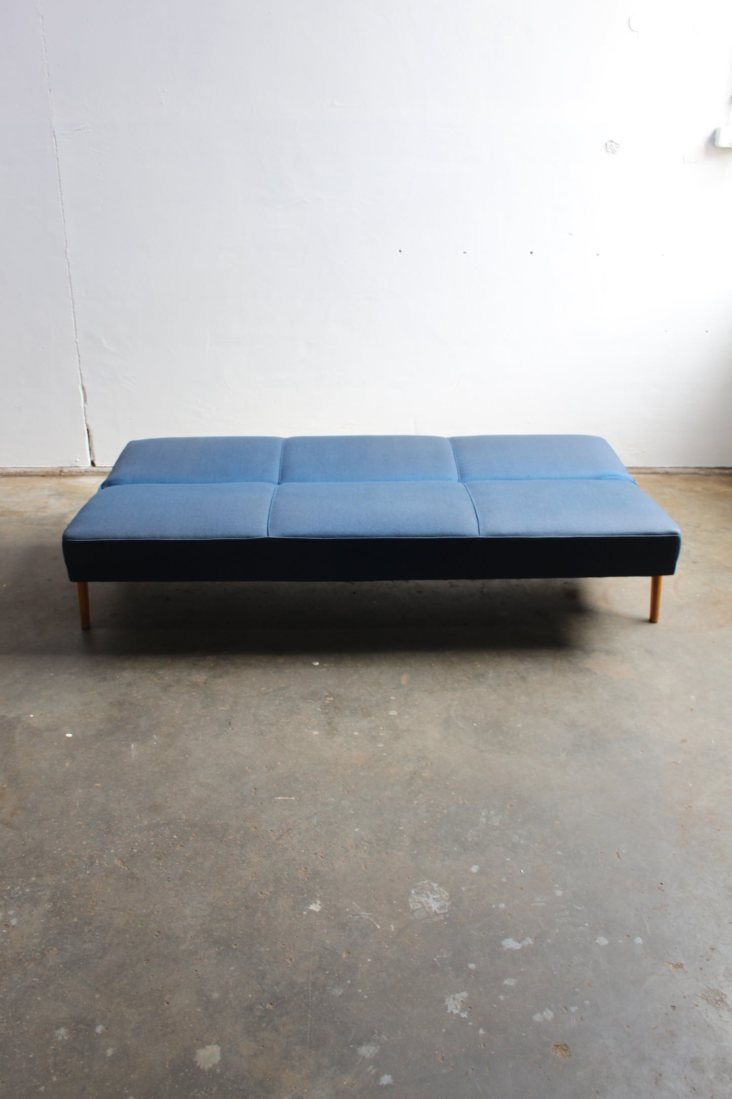 Vintage 3-zits-bank slaapbank jaren '60 blauw