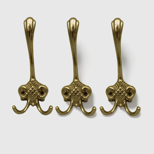 Vintage coat hook, brass