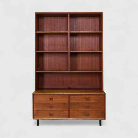 Vintage Bücherregal, Hängeschrank, Highboard - zweiteilig, 1960er Jahre | 01264