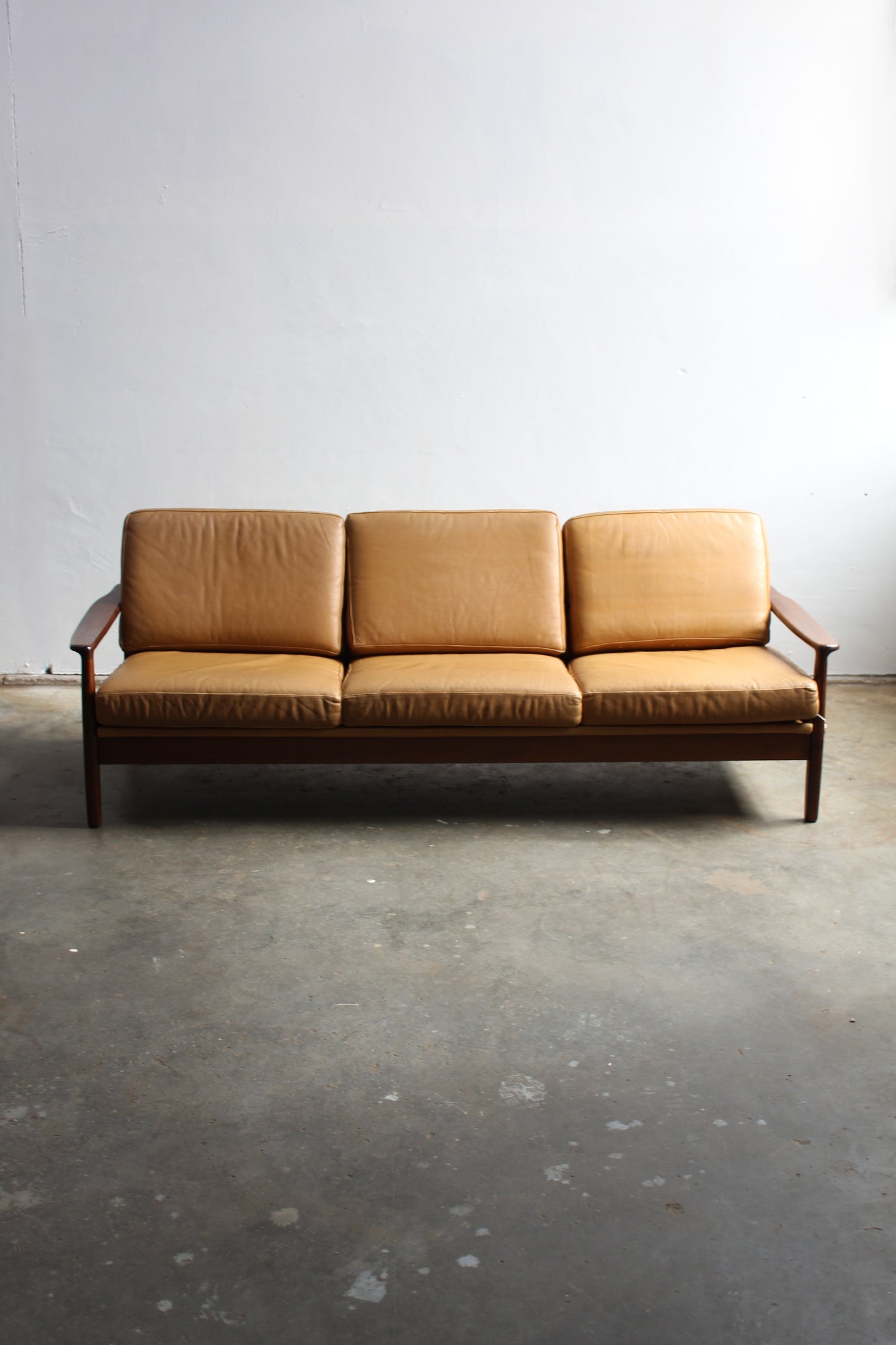 Mid century 3-zits-bank slaapbank