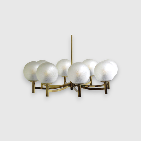 Vintage brass pendant lamp 8-arms | 00911