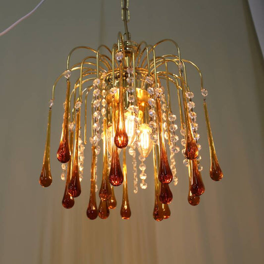 VEILING Vintage teardrop lamp - amber